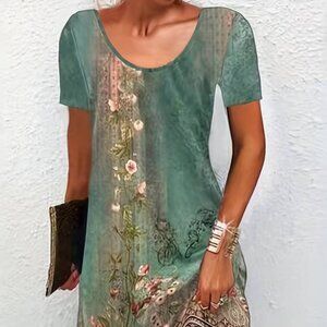 Floral Print Dress, Summer Dress, Women's Clothing ( small)